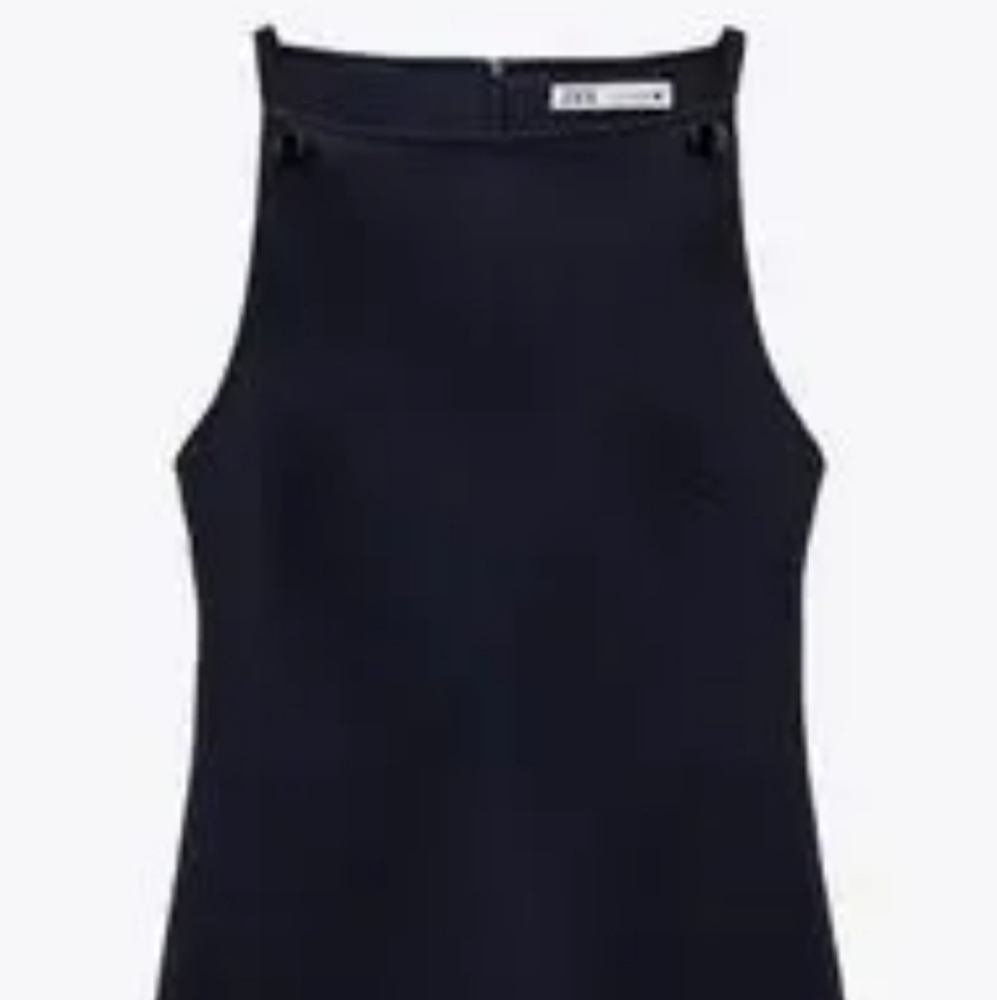Zara Elegant Navy Mini Dress